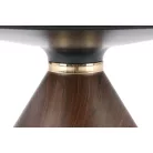 GENESIS dohányzóasztal, fehér márvány / dió / arany