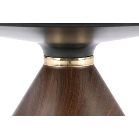 GENESIS dohányzóasztal, fehér márvány / dió / arany