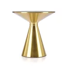 TRIBECA dohányzóasztal, fekete márvány / arany