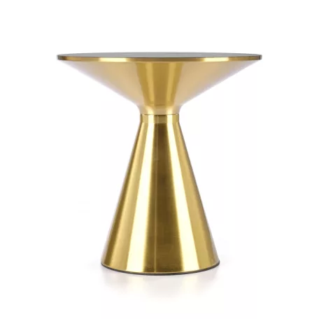 TRIBECA dohányzóasztal, fekete márvány / arany