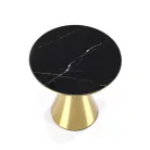 TRIBECA dohányzóasztal, fekete márvány / arany