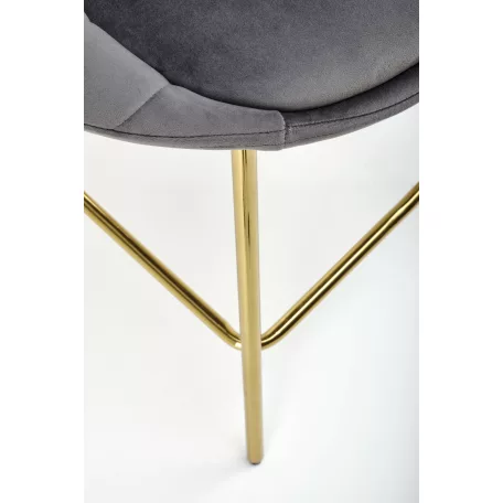 H112 bárszék, szürke/arany