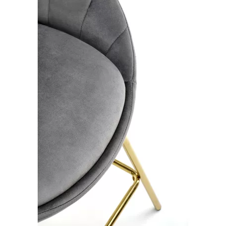 H112 bárszék, szürke/arany