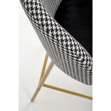 H113 bárszék, fekete/fehér