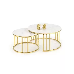 MERCURY 3 szett, fehér márvány / arany