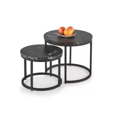OREO asztal készlet - fekete márvány / fekete