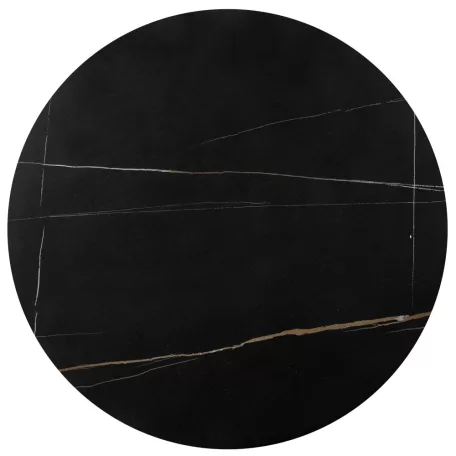 FATIMA  dohányzóasztal készlet, fekete márvány / arany