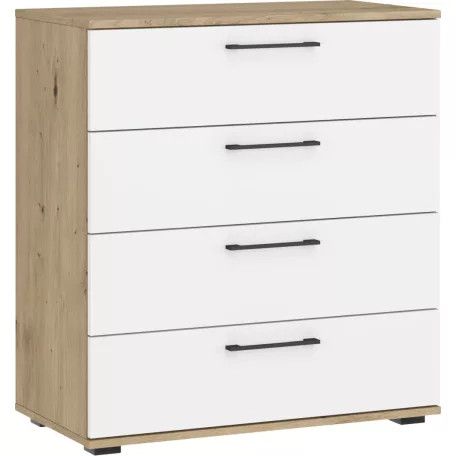 FLEX - KM-1 komód-kézműves tölgy / fehér