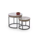 ITAKA 2 darabos dohányzóasztal szett, szín: szürke márvány/grafit