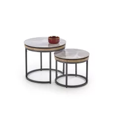   ITAKA 2 darabos dohányzóasztal szett, szín: szürke márvány/grafit