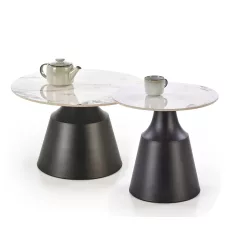 MAGNETA két darabos szett, szín: fehér márvány/fekete