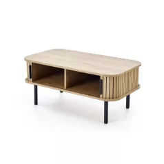 ANGELINA dohányzóasztal, szín: natúr/fekete