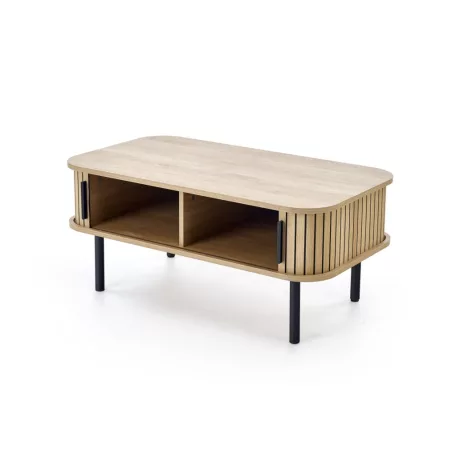 ANGELINA dohányzóasztal, szín: natúr/fekete