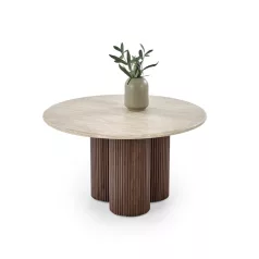 DOROTEA dohányzóasztal, szín: travertin/dió