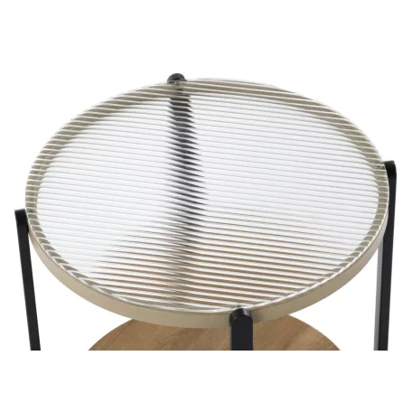 KAMALA S dohányzóasztal, szín: natúr/fekete