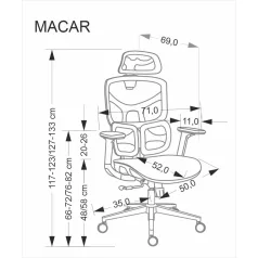 Macar forgószék – fekete