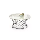 ALESSIA dohányzóasztal, szín: bézs márvány/fekete