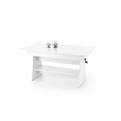 ERIKA emelhető tetejű dohányzóasztal, szín: fehér