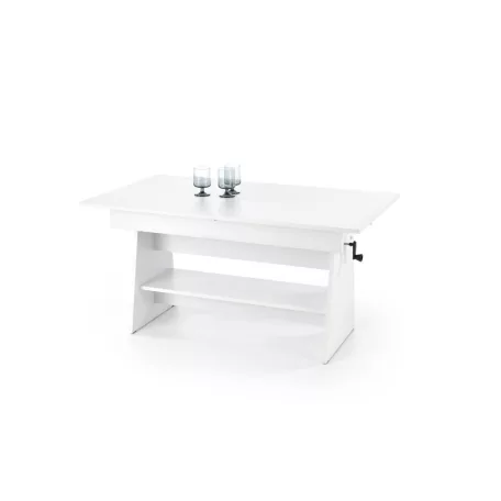 ERIKA emelhető tetejű dohányzóasztal, szín: fehér