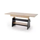 ERIKA emelhető tetejű dohányzóasztal, szín: artisan tölgy/fekete