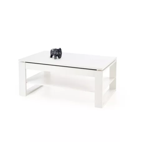 BETTY emelhető tetejű dohányzóasztal, szín: fehér