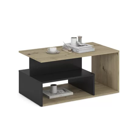 IVA dohányzóasztal, szín: artisan tölgy/fekete