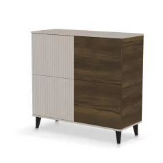 RANDOM 2 KM-2 komód, szín: kasmír/dió/fekete