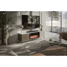 RANDOM 2 RTV-K TV szekrény kandallóval, 180 cm, szín: kasmír/dió/fekete