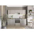 VIVIAN 240 blokk konyha, korpusz: kasmír, front: kasmír