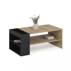 MURCIA dohányzóasztal, szín: artisan tölgy/fekete