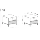 LINKaSTYLE éjjeliszekrény, szín: LS7 kasmír