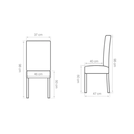 Berta szék, wenge - sötétbarna textilbőr