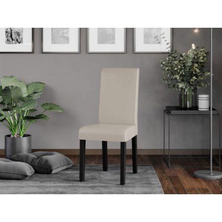 Berta étkezőgarnitúra 4+1 wenge-bézs textilbőr színben