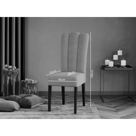 Wog szék, Moric 2 szövettel, fekete lábakkal