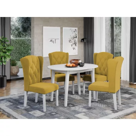 Atena szék, Havana 65 szövettel, fehér lábakkal