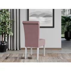 Oslo szék, Royal Velvet 6 szövettel, fehér lábakkal