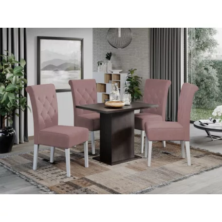 Oslo szék, Royal Velvet 6 szövettel, fehér lábakkal