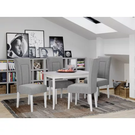 Lima szék, Vardo 6 szövettel, fehér lábakkal