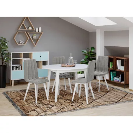 Karma szék, Havana 6 szövettel, fehér lábakkal