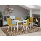 Karma szék, Havana 65 szövettel, fehér lábakkal