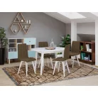 Karma szék, Havana 39 szövettel, fehér lábakkal