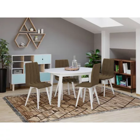 Karma szék, Havana 39 szövettel, fehér lábakkal