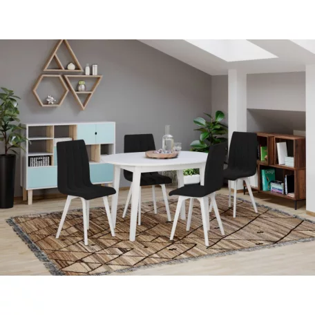 Karma szék, Havana 19 szövettel, fehér lábakkal