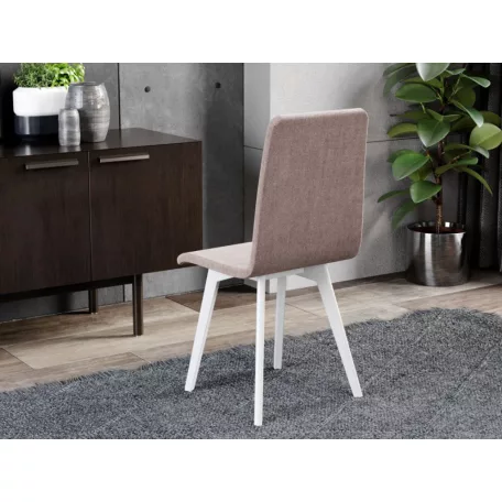 Rosa szék, Rino 6 szövettel, fehér lábakkal