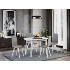 Rosa szék, Rino 88 szövettel, fehér lábakkal