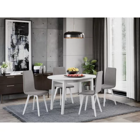 Rosa szék, Rino 88 szövettel, fehér lábakkal