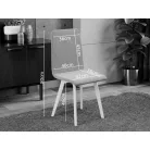 Rosa szék, Westa 8 szövettel, fehér lábakkal