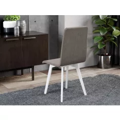 Rosa szék, Rino 16 szövettel, fehér lábakkal