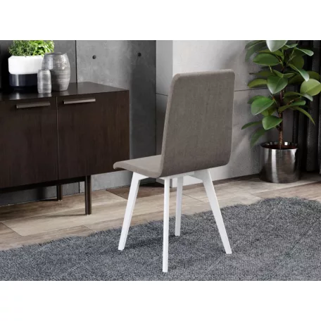 Rosa szék, Rino 16 szövettel, fehér lábakkal