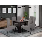 Venetia szék, Malmo 90 szövettel, fekete lábakkal